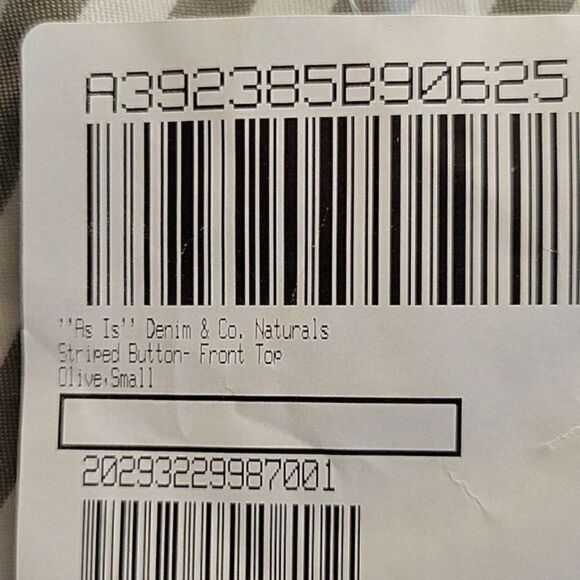 NWOT Denim & Co. Naturals Striped Button-Front Top - Picture 12 of 13